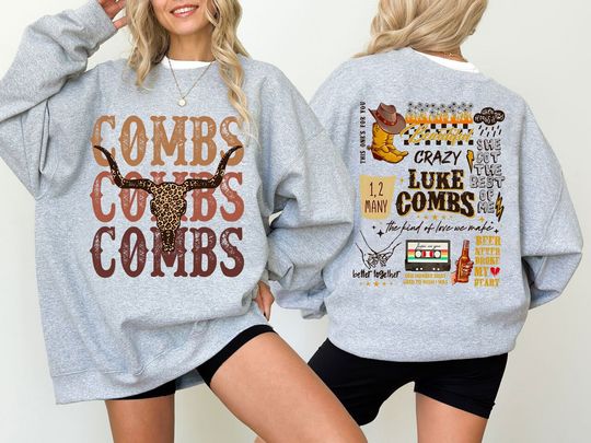 Discover Lukee Comb Music Tour, Vintage Combs Bullhead Sweatshirt
