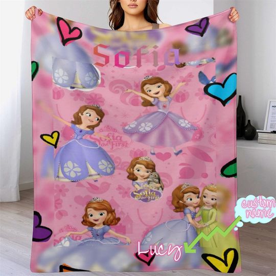 Discover Sofia the First Blanket Flannel Couch Nap Blanket Bedding Valentine's  Bedroom Birthday Child Gift