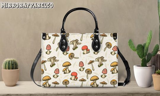 Discover Cottagecore Mushroom Vintage Leather Bag