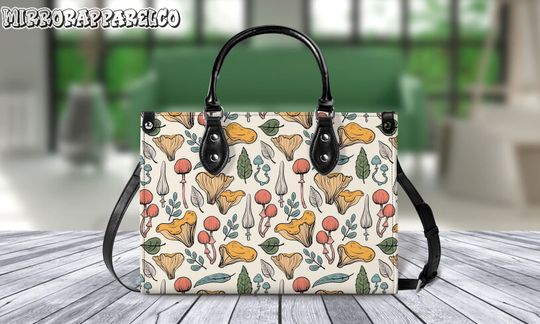 Discover Mushroom Vintage Boho Hippie Leather Bag