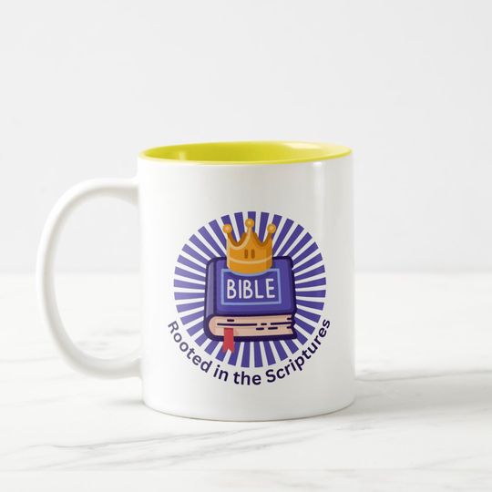 Discover ROOTED IN THE SCRIPTURES COFFEE MUG
