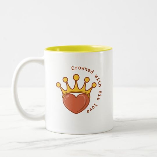Discover CROWNED WITH HIS LOVE (RED) COFFEE MUG