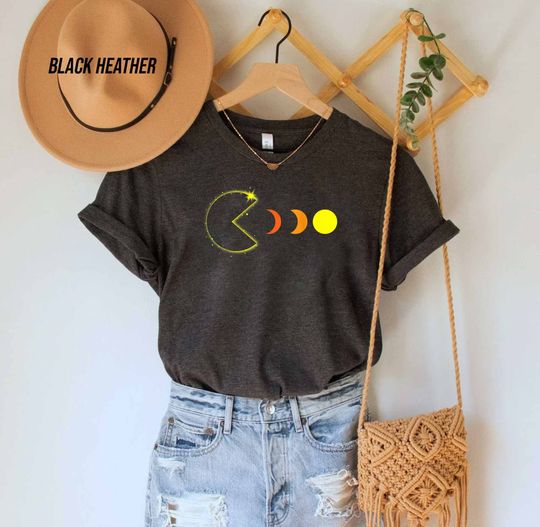 Discover Pacman Total Solar Eclipse 2024 Shirt