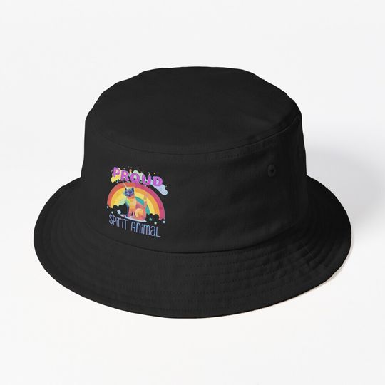 Discover PRIDE Month Proud Spirit Animal Caticorn Bucket Hat