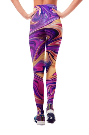 Discover Magenta Marble Leggings