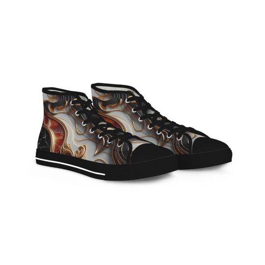 Discover Men's Luxury Marble Fade High Top Sneakers