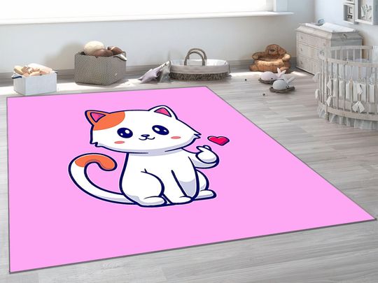 Discover cat rug,cute rug,warm rug,child rug,baby rug,sweet heart rug