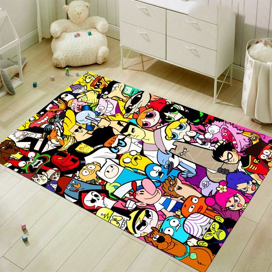Discover Cartoon Characters Rug,Popular Characters Rug,Cartoon Rug,Kids Room Rug