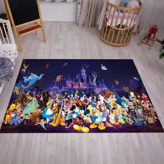 Discover Cartoon Characters Rug,Popular Characters Rug,Cartoon Rug,Kids Room Rug
