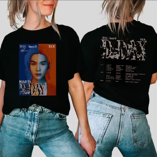 Discover agust d d day tour t-shirt, suga d day album shirt, agust d world tour shirt