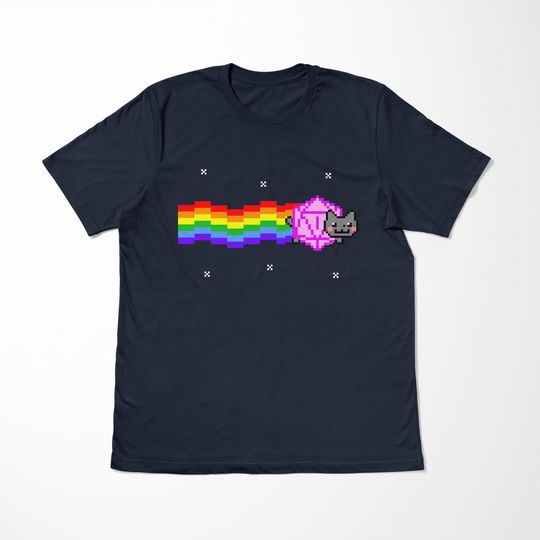 Discover Nyan D20 Dungeons And Cats T-Shirt