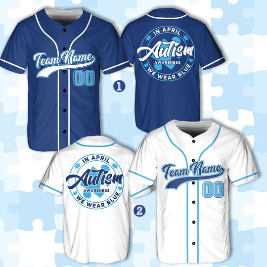 Discover Personalized Autism Awareness Baseball Jersey
