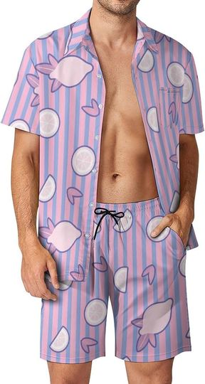 Discover Lemon Fruit Pattern Hawaiian Shirt And Shorts