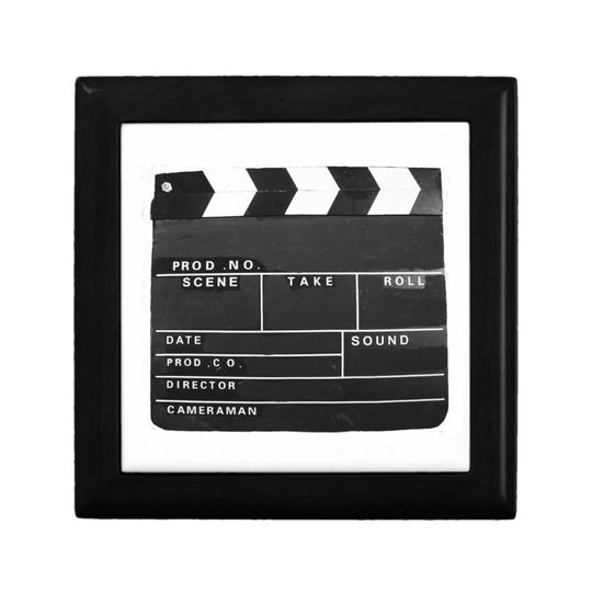 Discover Film Movie Video Production Clapper board Jewelry Box