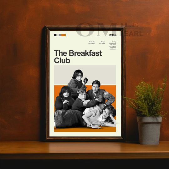 Discover Mid Century Modern The Breakfast Club Movie Poster