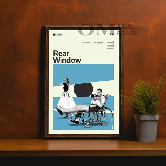 Discover Mid Century Modern Rear Window Movie Poster