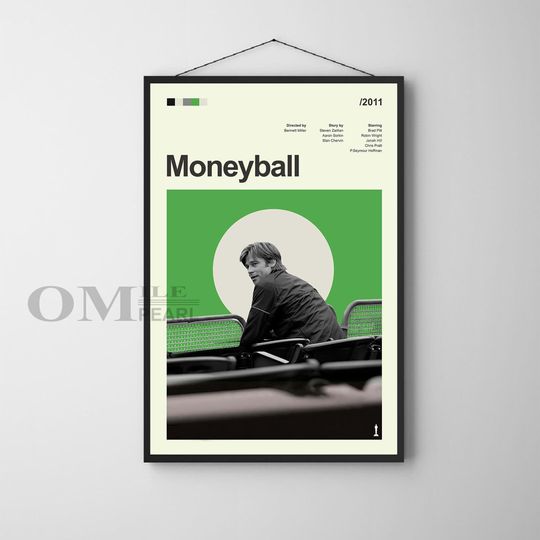Discover Mid Century Modern Moneyball Movie Poster