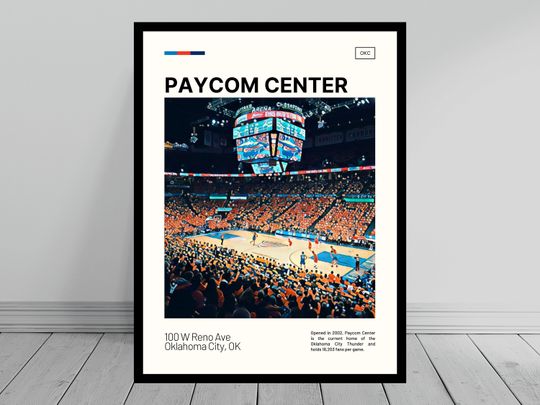 Discover Paycom Center Print | Oklahoma City Thunder Poster
