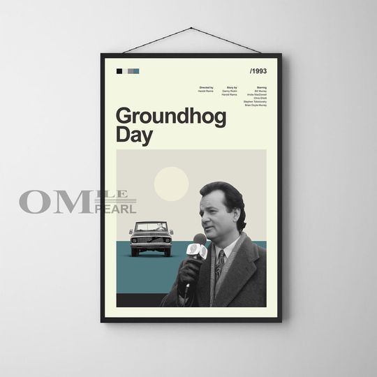 Discover Mid Century Modern Groundhog Day Movie Poster