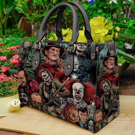 Discover Halloween Horror Characters Leather Bag