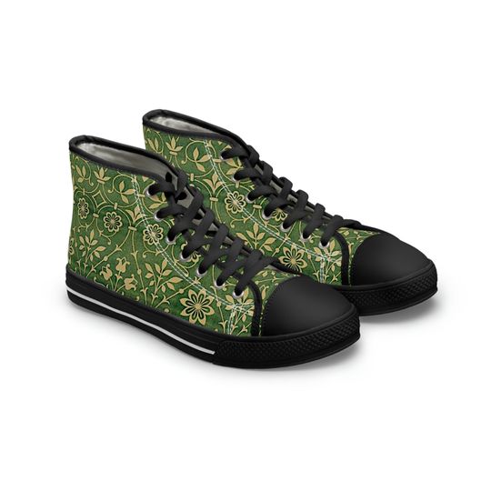 Discover Green Deco Women's High Top Sneakers