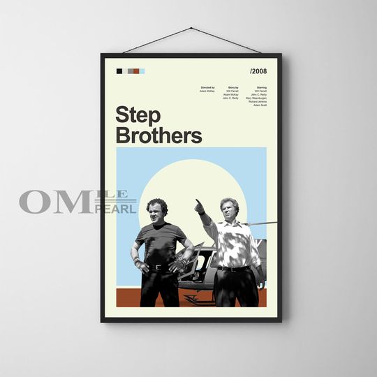 Discover Mid Century Modern Step Brothers Movie Poster