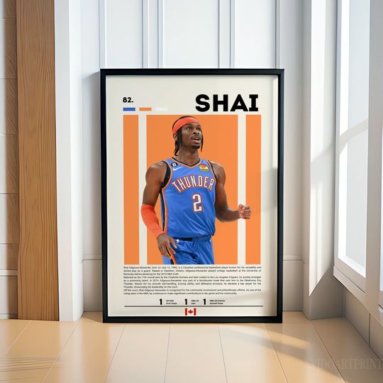 Discover Shai Gilgeous-Alexander Poster, Oklahoma City Thunder Poster