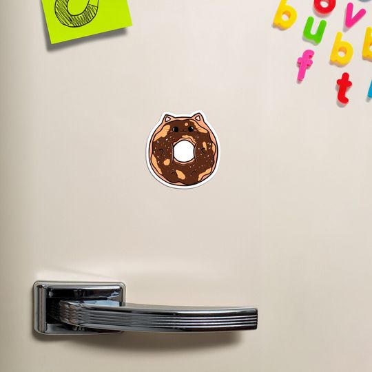 Discover Cute Cat Donut Magnet