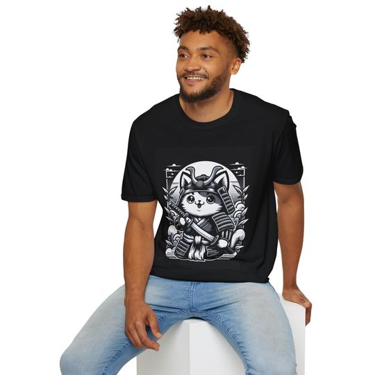 Discover Japanese Samurai Cat Meme T-Shirt