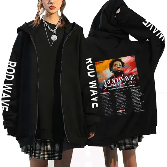 Discover Rapper Rod Wave 3D Zip Hoodie