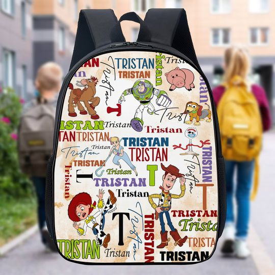 Discover Personalized Toy Movie Backpack, Toy Characters Backpack, Custom Name Backpack