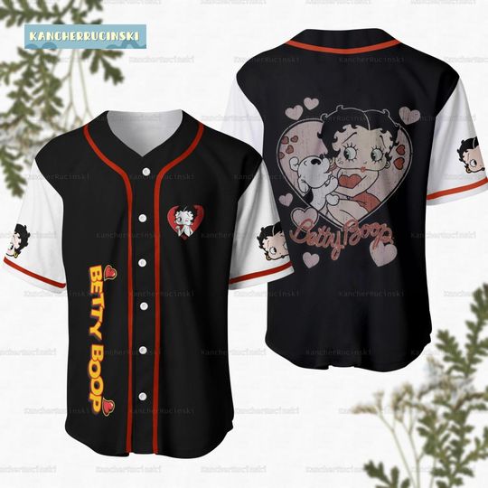 Discover Betty Boop Baseball Jersey, Black Betty Cartoon Shirt