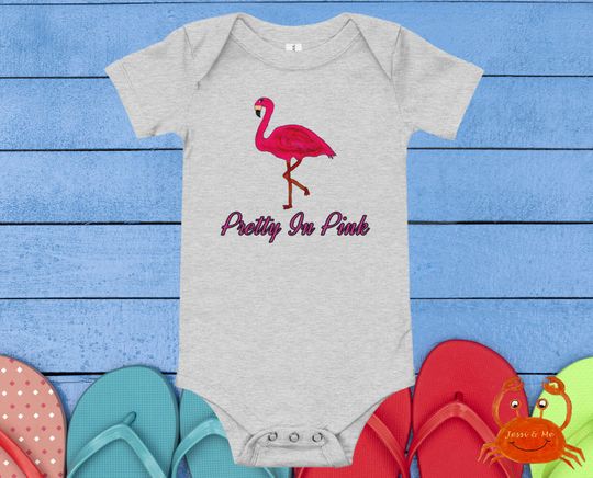 Discover Baby One Piece Flamingo Outfit, Baby Onesie Flamingo