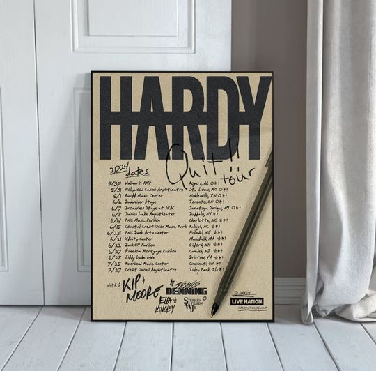 Discover Hardyy 2024 Quit Tour Poster