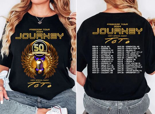 Discover Journey 2024 Freedom Tour Shirt with Toto