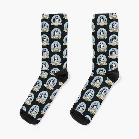 Discover Heeler's University for Best Dads, Bingo Bandit Chilli Heeler Socks