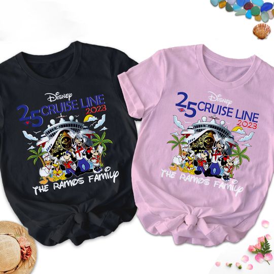 Discover Personalized Family Cruise Line 2023 Matching Shirt, 25th Silver Anniversary Shirt
