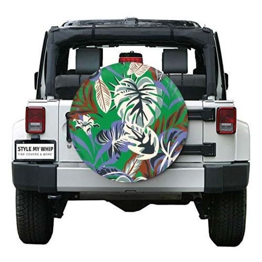 Discover Hawaiian palm design spare tire cover