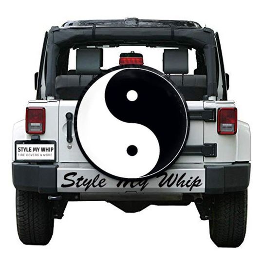Discover Yin Yang black and white spare tire cover