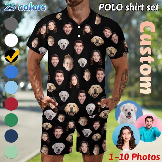 Discover Custom Polo Shirt Set Personalized Short Sleeve Golf Shirt
