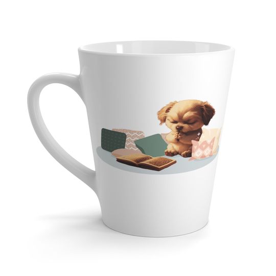 Discover Floral Mug, Wildflowers Butterfly Latte Mug, Wildflowers Latte Mug