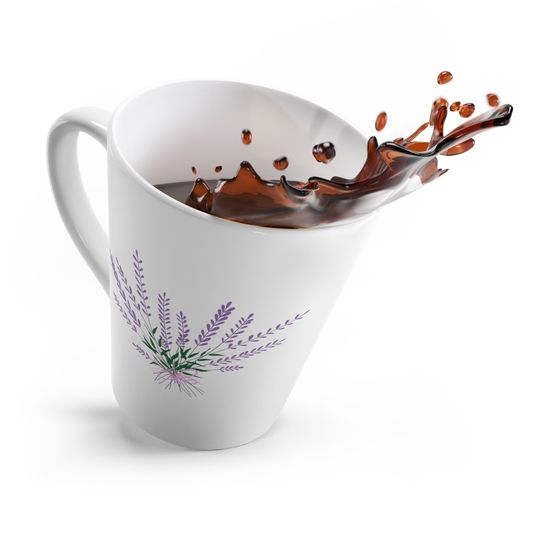 Discover Floral Mug, Wildflowers Butterfly Latte Mug, Wildflowers Latte Mug