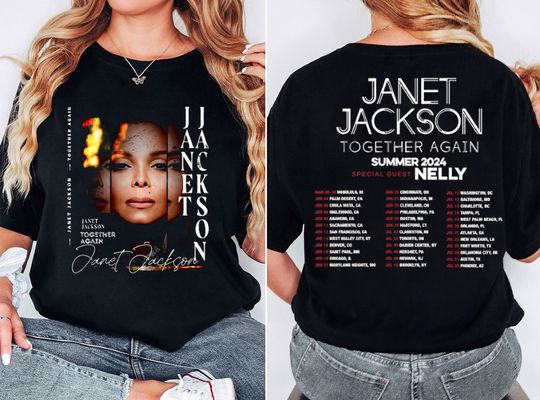 Discover Janet Jackson 2024 Tour Shirt, Janet Jackson Together Again Summer 2024 Concert Shirt