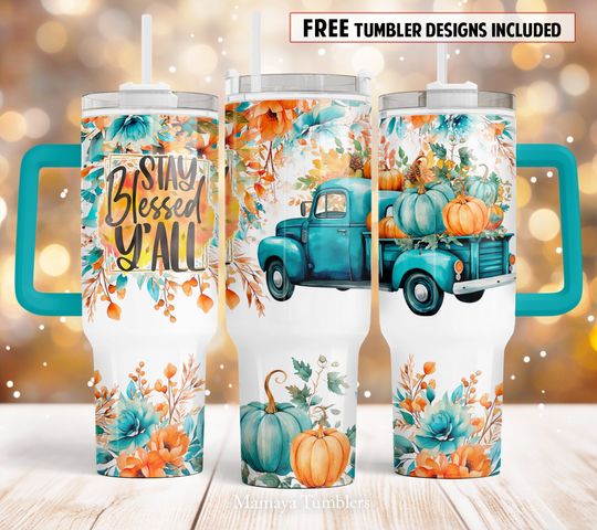 Discover Stay blessed y'all 40oz Quencher tumbler