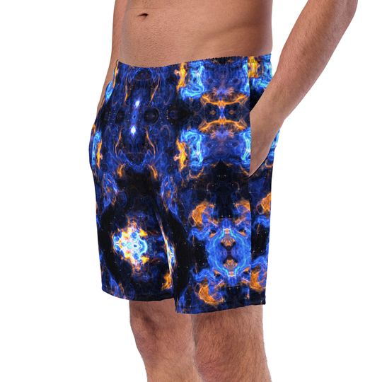 Discover Blue Galaxy Glow Space Board Shorts