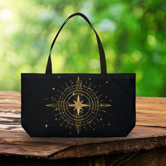 Discover Black Celestial Gold Pattern Weekender Bag