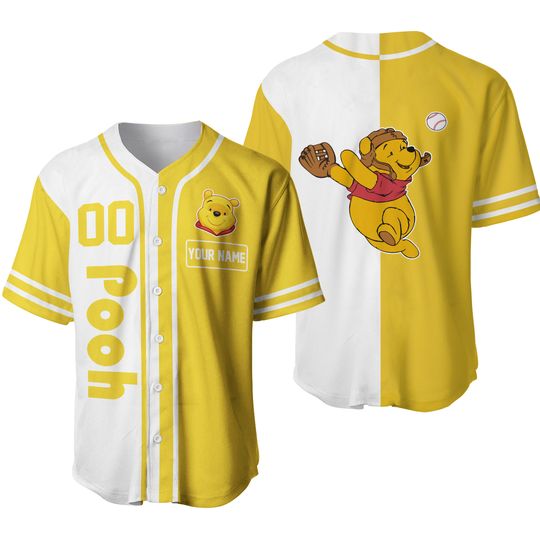 Discover Personalized Pooh Baseball Jersey