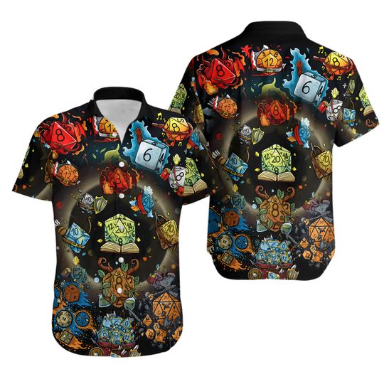 Discover D20 Dungeon And Dragon Hawaiian Shirt