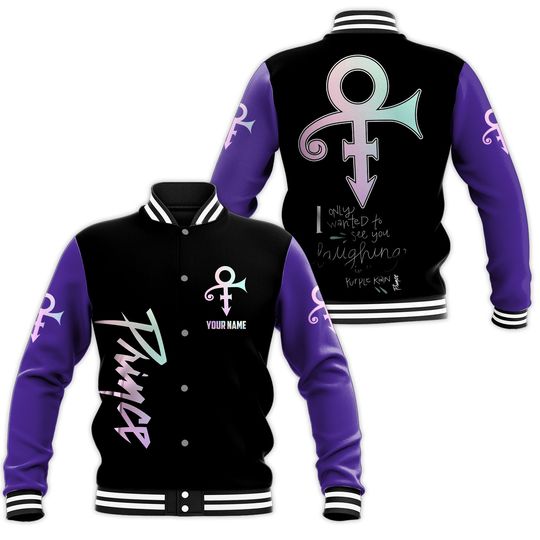 Discover Personalized Prince Pur Rain Baseball Jacket