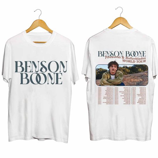 Discover Benson Boone Fireworks and Rollerblades 2024 World Tour Shirt